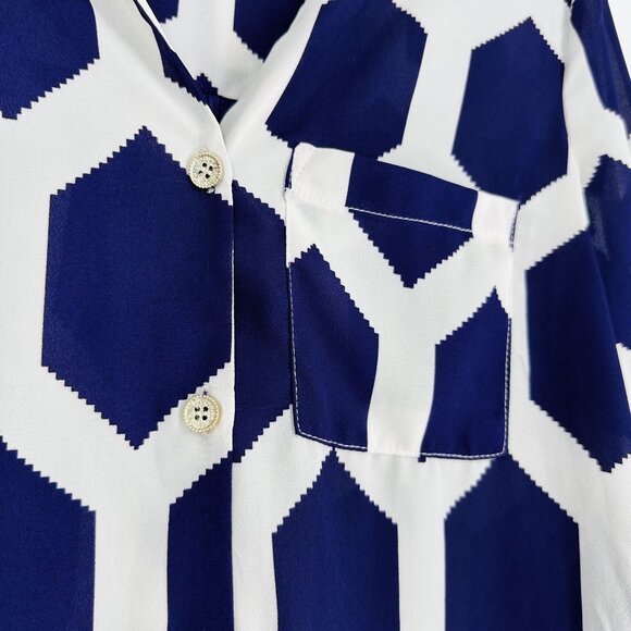 Gameday Couture Purple White Gold Printed V-Neck LSU Pocket Tunic Top Size S - Picture 4 of 9